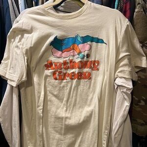 Graphic Tee - Cream with Multicolor Print